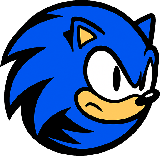 make sonic into ball form.
In-Game asset.  High contrast.  No shadows. 2d