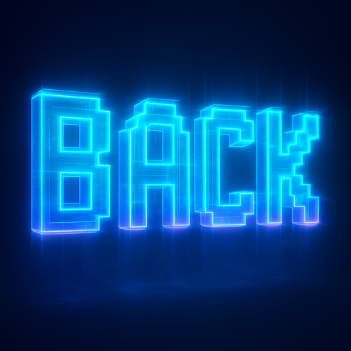 Neon cyberpunk hologram glowing semi-transparent 3D back projection