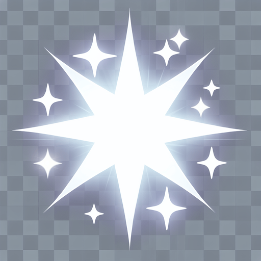 White star and give them glowing effect.
Single Game Texture. In-Game asset. 2d. Blank background. High contrast. No shadows.