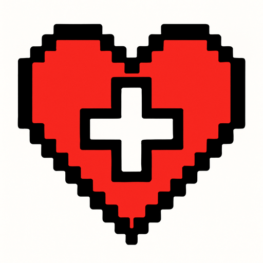 Coeur de points de vie.
In-Game asset.  2d.  High contrast.  No shadows