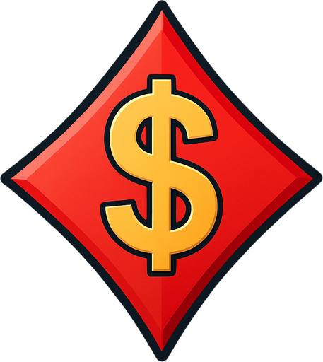 Just the diamond from this picture with a dollar sign in the center