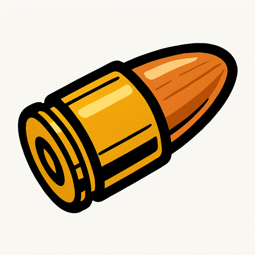 Una bala.
In-Game asset.  2d.  High contrast.  No shadows