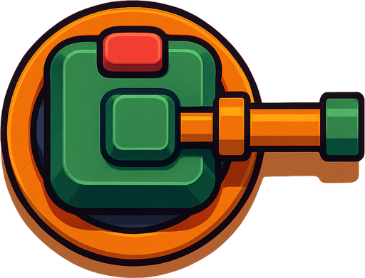 Crea la Torre Sniper en un estilo 2D renderizado, limpio y cartoonish, con contornos claros y definidos, colores vibrantes con transiciones suaves, y sombreado que da volumen a sus superficies superiores.
La perspectiva debe ser VISTA CENITAL (totalmente desde arriba). Esto significa que la torre se verá como si estuviera siendo observada directamente desde arriba, con los detalles de su parte superior siendo prominentes.
La base de la torre debe ser circular para permitir un movimiento de cañón cómodo. El cañón largo debe estar claramente orientado hacia la DERECHA.
La torre debe tener un perfil bajo y la menor cantidad de relieve vertical posible, especialmente en su base, para facilitar una rotación fluida en la animación. El cañón puede sobresalir, pero la base debe ser compacta..
In-Game asset.  2d.  High contrast.  No shadows