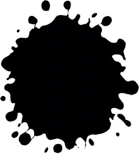 Same image, but where the inklblot is made from dark blue ink instead of black.