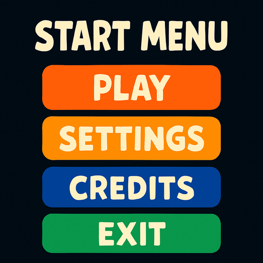 Start Menu.
In-Game asset.  2d.  High contrast.  No shadows