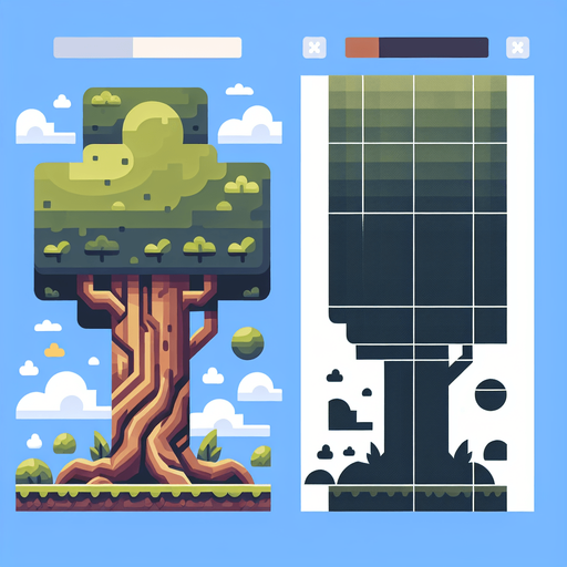 infinite scrolling 2d flat tree trunk.
Single Game Texture. In-Game asset. 2d. Blank background. High contrast. No shadows.