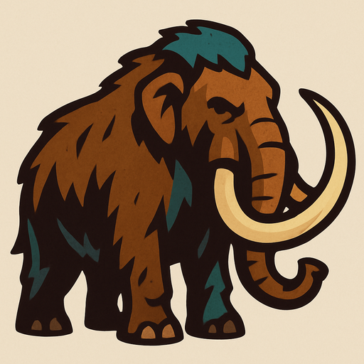 Mammoth.
In-Game asset.  2d.  High contrast.  No shadows