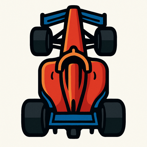 formela 1 car pointing up.
In-Game asset.  2d.  High contrast.  No shadows