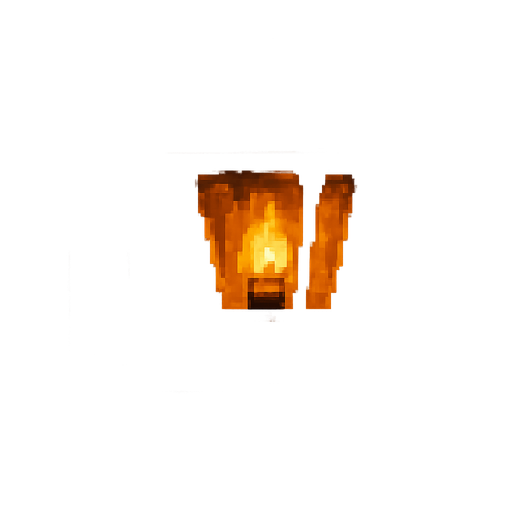 a lit street lamp in the night, candle kind of light inside, nostalgic, retro pixel style..
In-Game asset.  2d.  High contrast.  No shadows