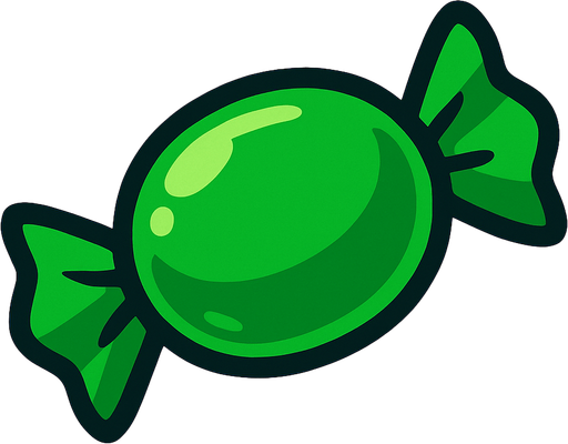 Yeşil seker.
In-Game asset.  2d.  High contrast.  No shadows