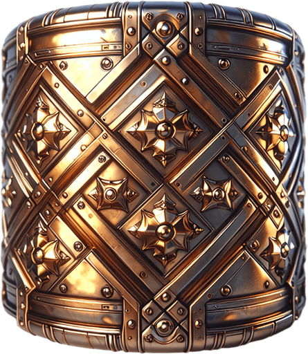 Metal.
Single Game Texture.  In-Game asset.  2d.  Blank background.  High contrast.  No shadows