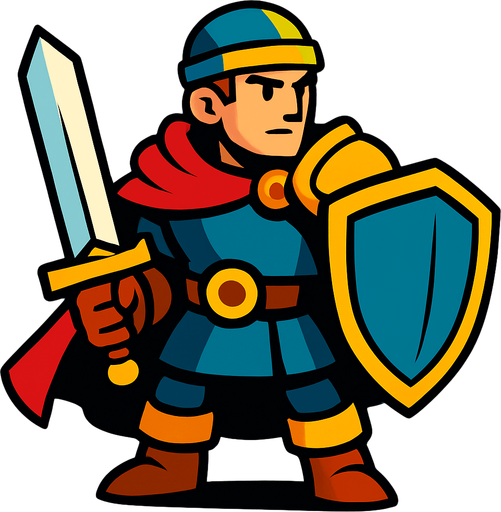 Hero.
In-Game asset.  2d.  High contrast.  No shadows