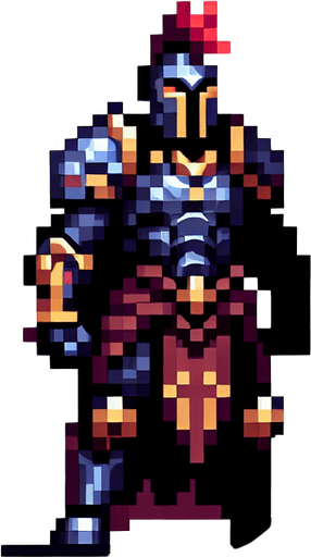 savasci kotu karakter pixelart.
Single Game Texture.  In-Game asset.  2d.  Blank background.  High contrast.  No shadows