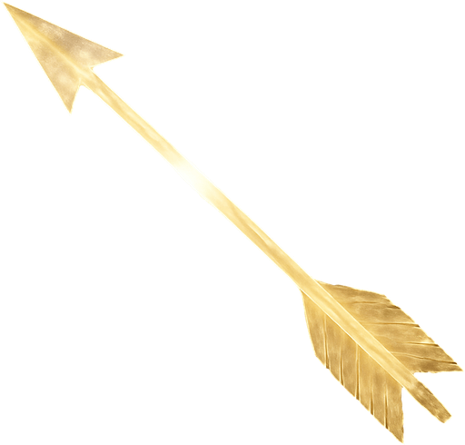 a translucent arrow made of sun light. realistic. medieval arrow.