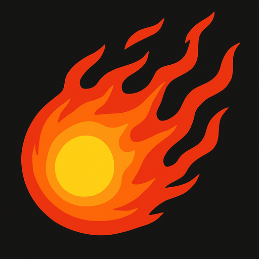 Fireball.
In-Game asset.  2d.  High contrast.  No shadows