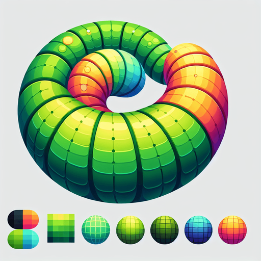 Create a smooth, round snake body segment asset that looks like part of a colorful caterpillar. Each segment should have soft edges so they appear naturally connected when placed in a line. Use a slight 3D shading or gradient to give it depth. The color should match the level theme (e.g., green for Jungle). The asset will be used repeatedly to form the whole body..
Single Game Texture.  In-Game asset.  2d.  Blank background.  High contrast.  No shadows