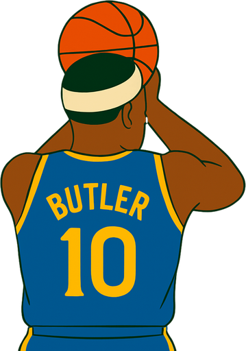 Change picture so his hands are down preparing to shoot