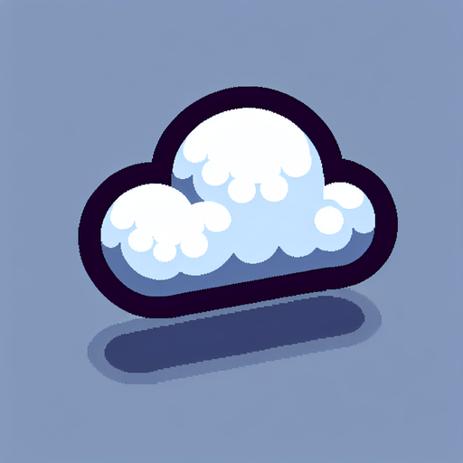 One single Fluffy cloud viewed from the top.
Single Game Sprite.  No background. No shadow