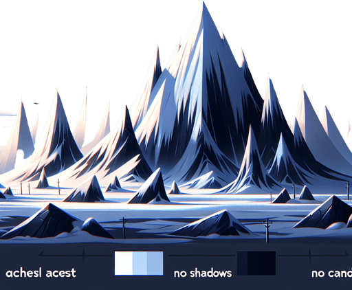 Pingos in the Arctic.
Single Game Texture. In-Game asset. 2d. Blank background. High contrast. No shadows.