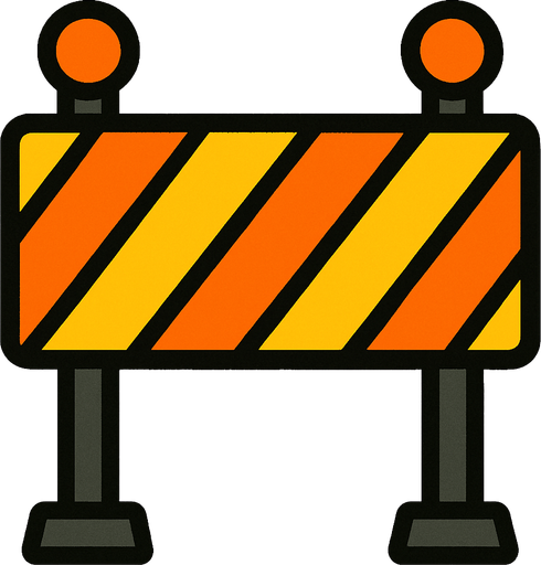 barrier.
In-Game asset.  2d.  High contrast.  No shadows