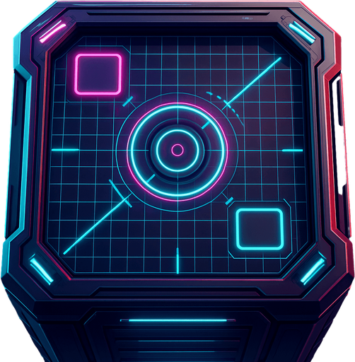 Pack top square of tower facing the screen to use it as a grid. future. seen from above. HD colors.