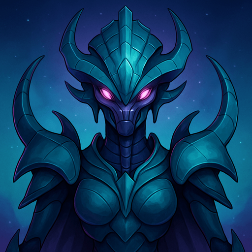 Front-facing icon, Fullscreen modern App Store art style with futuristic alien queenbug
, 16:9, high definition.  No text captions!