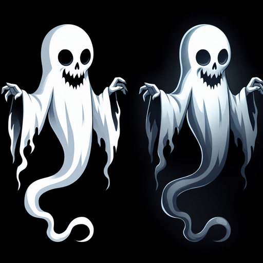 Ghost that is spooky.
Single Game Texture. In-Game asset. 2d. Blank background. High contrast. No shadows.