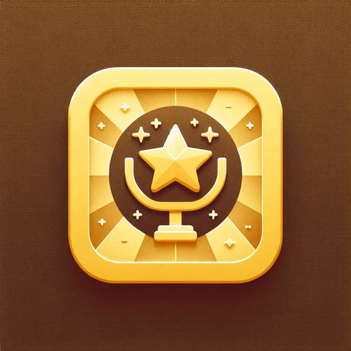 A square app store icon with rounded edges, designed for a WIN screen app. The icon features a simple trophy or star symbol in the center, glowing softly to signify achievement. The background is a gradient of gold to yellow, giving the icon a celebratory yet minimalistic look.
Single Game Texture. In-Game asset. 2d. Blank background. High contrast. No shadows.