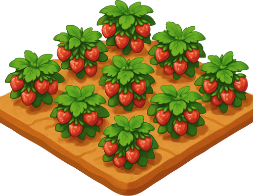Una plantación de frutas rojas.
In-Game asset.  No shadows