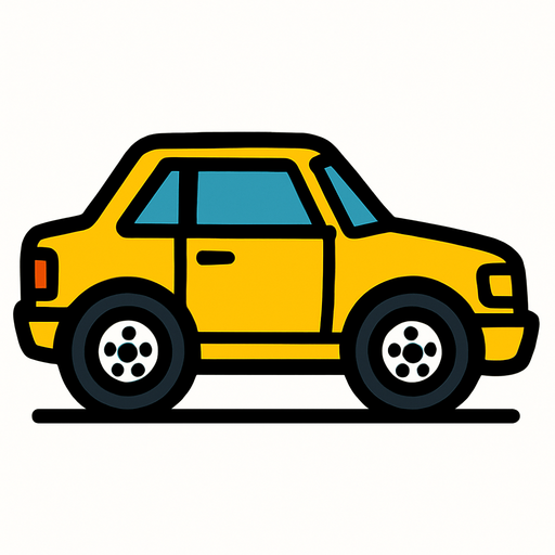 Make a car.
In-Game asset.  2d.  High contrast.  No shadows