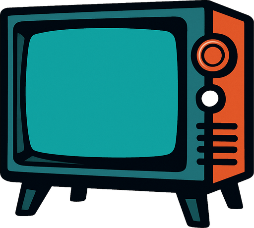 pantalla de tv.
In-Game asset.  2d.  High contrast.  No shadows