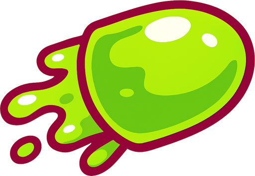slime bullet different.
In-Game asset.  2d.  High contrast.  No shadows