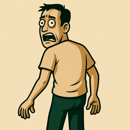 same person without anything no chair or any locks on the image and he is facing the screen by its back.