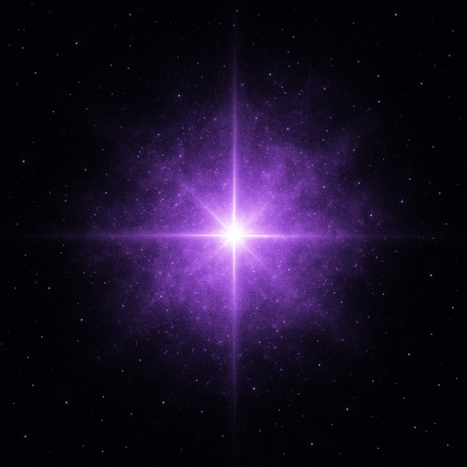 realistic distant detailed dust purple star.
In-Game asset.  2d.  High contrast.  No shadows