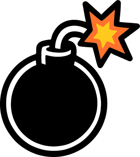 bomb.
In-Game asset.  2d.  High contrast.  No shadows