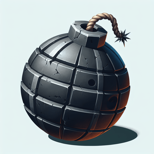2d bomb photo realistic.
Single Game Texture. In-Game asset. 2d. Blank background. High contrast. No shadows.