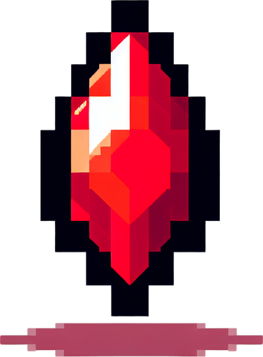 red projectile rune. pixelated. 8-bit.
Single Game Texture. In-Game asset. 2d. Blank background. High contrast. No shadows.