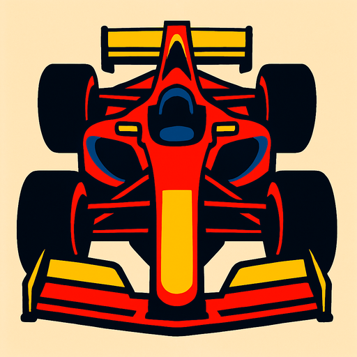 F1 car.
In-Game asset.  2d.  High contrast.  No shadows