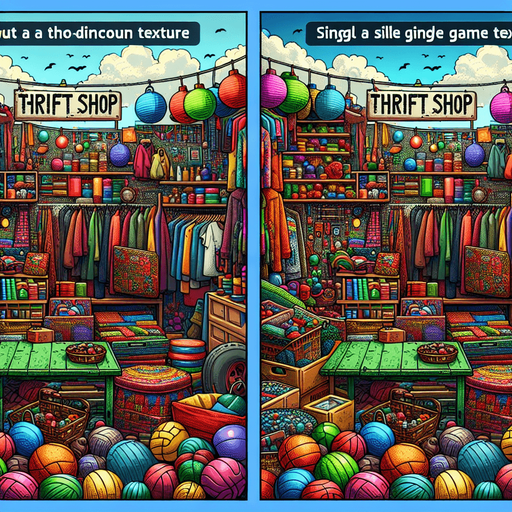 colourful thrift shop background.
Single Game Texture.  In-Game asset.  2d.  Blank background.  High contrast.  No shadows