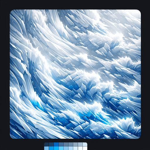 Ice, snow, sharp snow & ice, light, HD, blur, colors white and blue..
Single Game Texture. In-Game asset. 2d. Blank background. High contrast. No shadows.