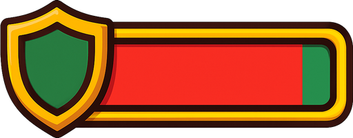 HP BAR - yazısız.
In-Game asset.  2d.  High contrast.  No shadows