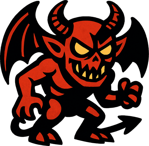 Evil enemy.
In-Game asset.  2d.  High contrast.  No shadows