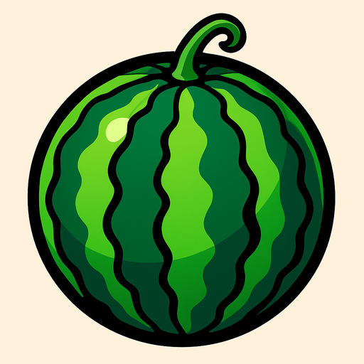 just watermelon picture..
In-Game asset.  2d.  High contrast.  No shadows