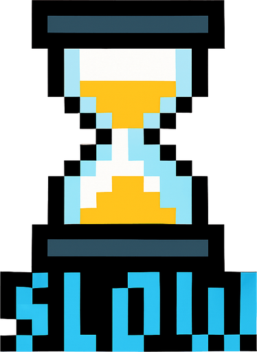 Slow timer pixel.
In-Game asset.  2d.  High contrast.  No shadows