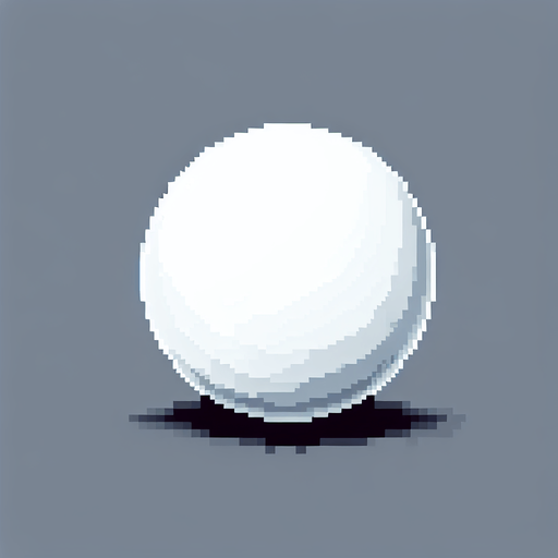 pixel art of a white orb.
Single Game Texture. In-Game asset. 2d. Blank background. High contrast. No shadows.