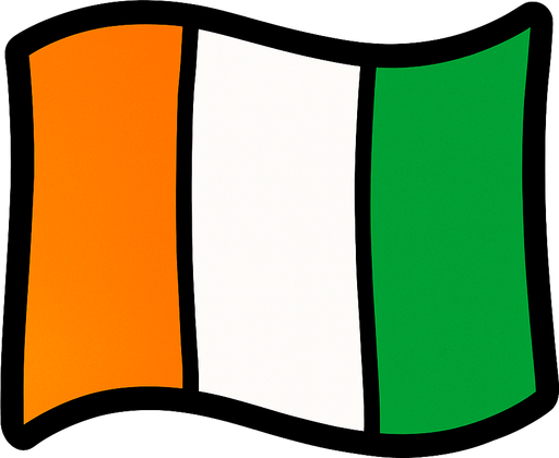 ireland flag.
In-Game asset.  2d.  High contrast.  No shadows