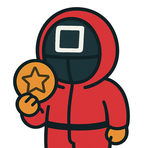 very well known squid game just make cookie memes. single character. no writing..
In-Game asset.  2d.  High contrast.  No shadows