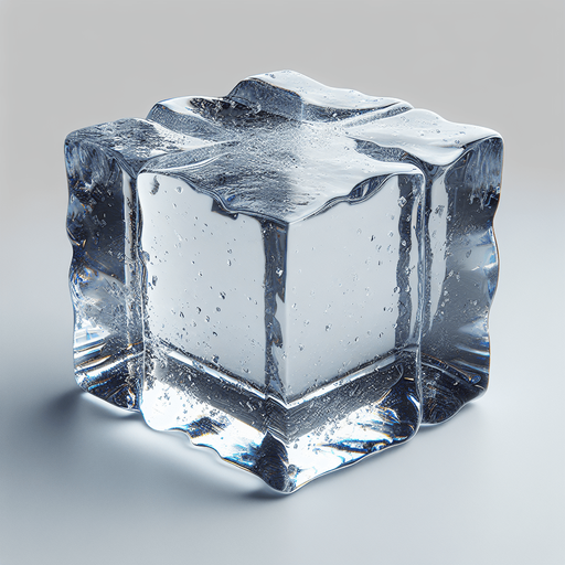 An ice cube.
Single Game Texture. In-Game asset. 2d. Blank background. High contrast. No shadows.