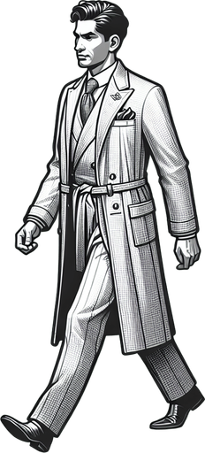 Богатый человек идёт.
Single Game Texture. In-Game asset. 2d. Blank background. High contrast. No shadows.