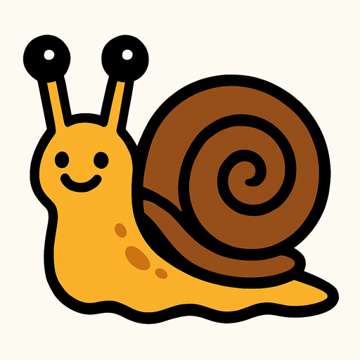 Snail.
In-Game asset.  2d.  High contrast.  No shadows